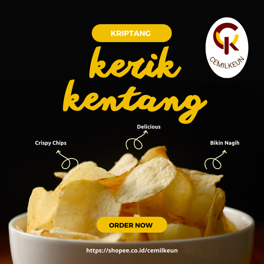 

100 gr Keripik Kentang Manohara Balado Pedas Original 100% Full Kentang Cemilan Enak Renyah