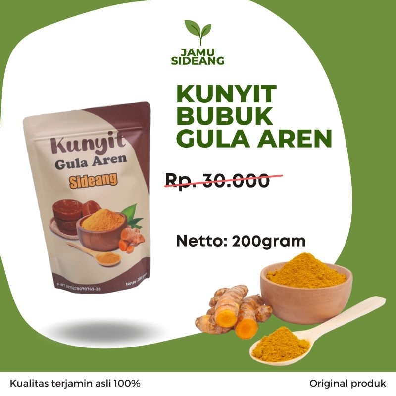 

Jamu Kunyit Instan Dengan Gula Aren 200 gram