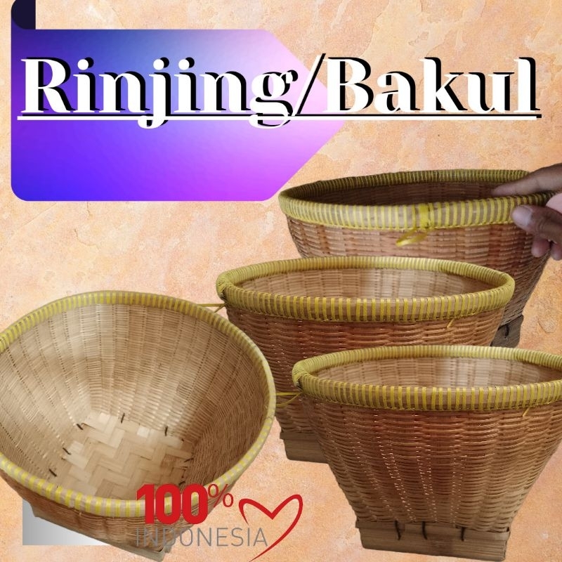 Rinjing/Bakul anyaman bambu kokoh