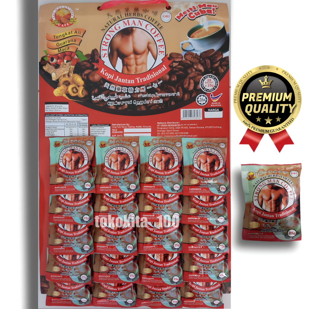 

Kopi Tradisional Semulajadi Strong Coffee 1 Hanger Isi 20 Sachet