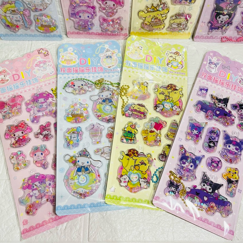

STIKER AIR GLITER KARAKTER SANRIOO KURO MOROL POMPO MELO/STIKER 3D AIR GLITER