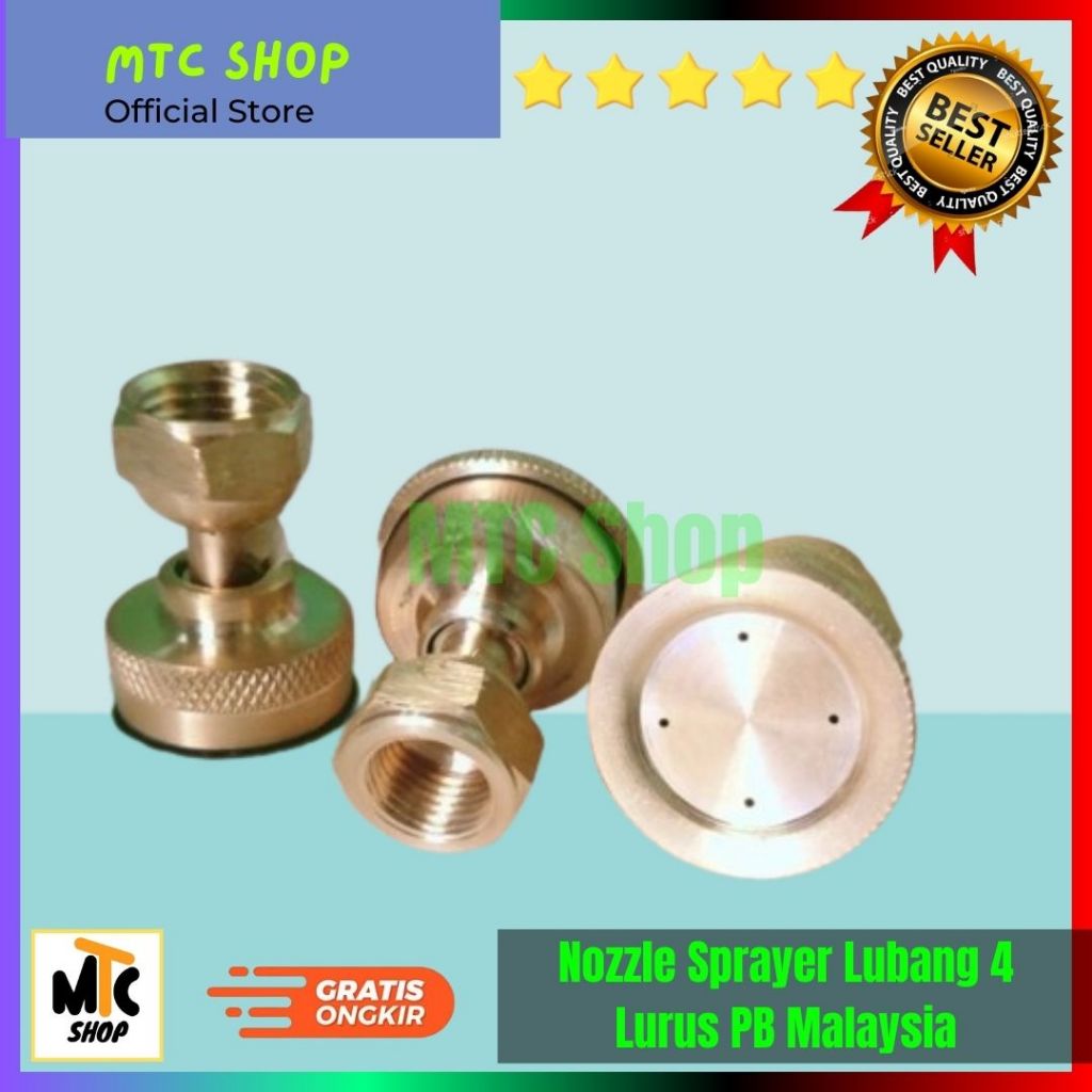 Nozzle Sprayer 4 Lubang Lurus PB Malaysia | Spuyer 4 Mata Malaysia | Sprayer Kabut Malaysia Lubang 4