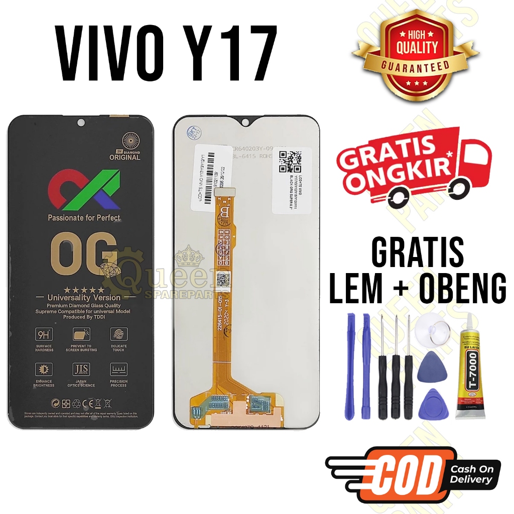Lcd Touchscreen Vivo Y17 Original OEM Lcd Vivo Y17 Fullset GRATIS LEM OBENG