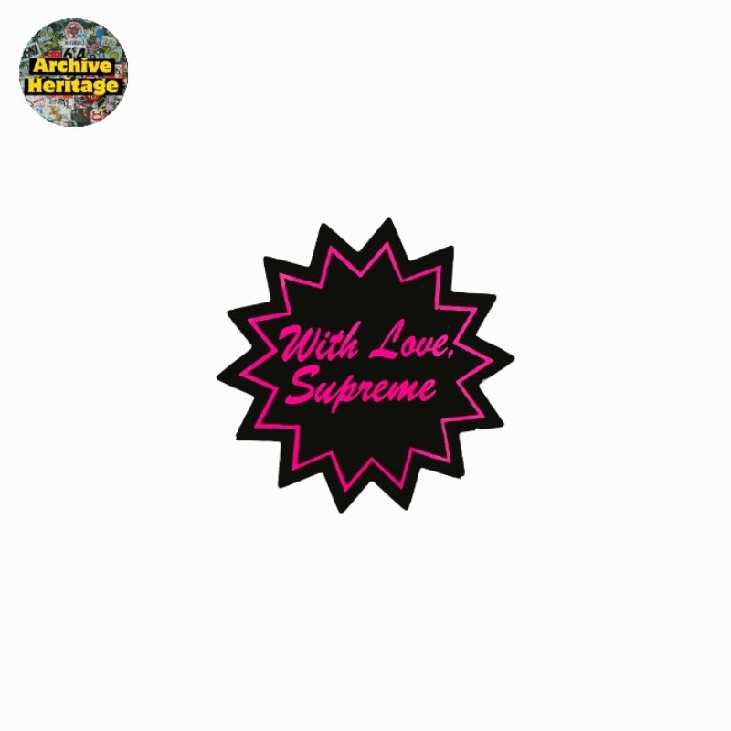 

sticker Supreme with love graphics brand clothing streetwear hypebeast stiker diecut