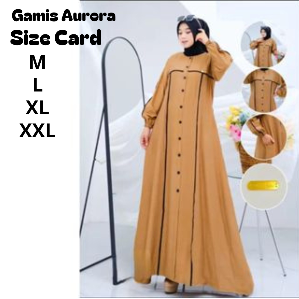 Gamis Terbaru Aurora Aurora gamis linen premium abaya turkey kondangan lebaran
