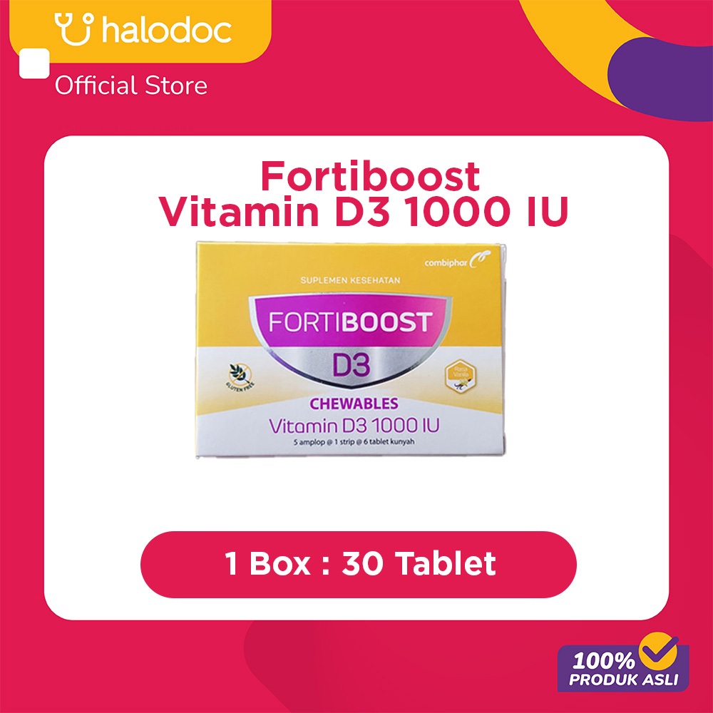 Fortiboost Vitamin D3 1000 IU 30 Tablet Kunyah