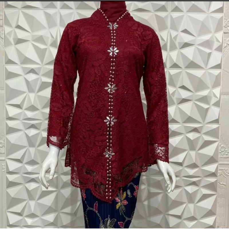 Setelan Dan Atasan Kebaya Encim Brukat Dewasa Mix Payet Kebaya Wisuda Kebaya Pesta Kebaya Kondangan 