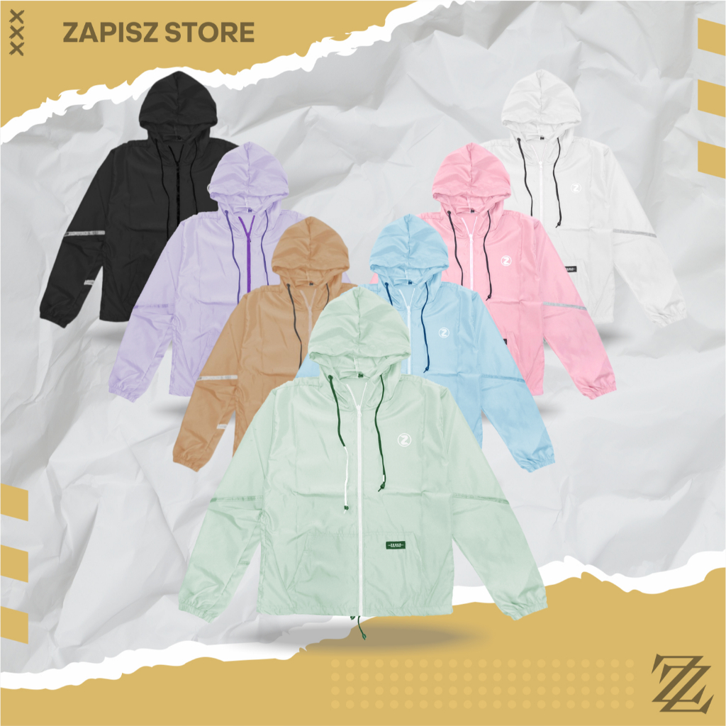 ZPS Jaket Parasut Wanita - Jaket Olahraga - Jaket Sepeda - Jaket Jogging - Jaket Parasut Running