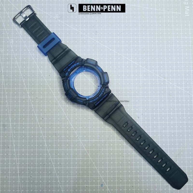 BEZEL STRAP JAM TANGAN CASIO G SHOCK G 9300 SMOKE BLUE