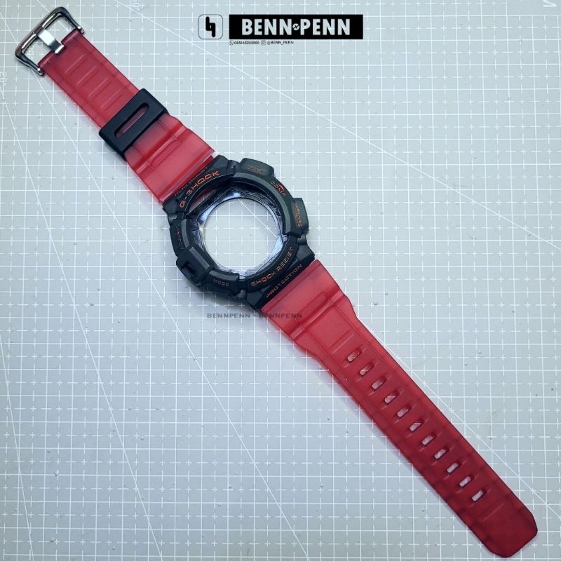 BEZEL STRAP JAM TANGAN CASIO G SHOCK G 9300 BLACK RED