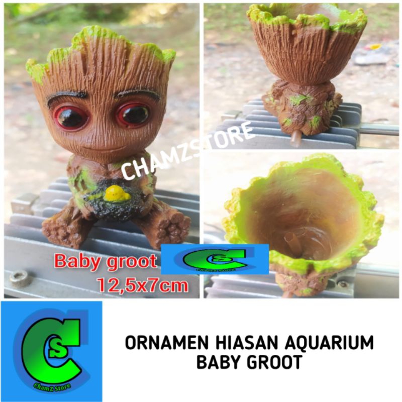 ornamen baby groot hiasan aquarium aquascape / ornamen baby groot / ornamen aquarium