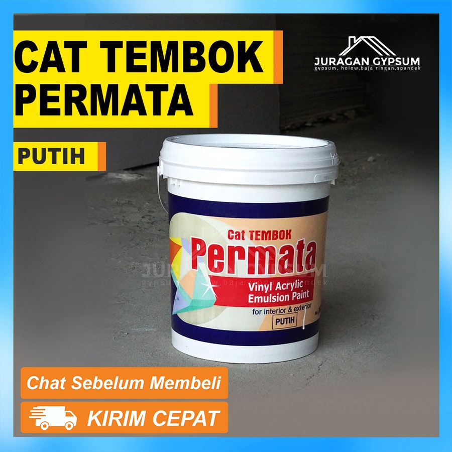 Cat Tembok warna putih Merek Permata 20kg