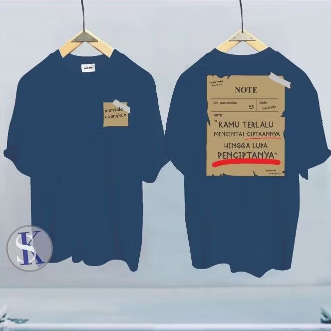 NOTE, PAKAIAN PRIA ATASAN T-SHIRT KAOS GAMBAR DAN KATA LUCU.