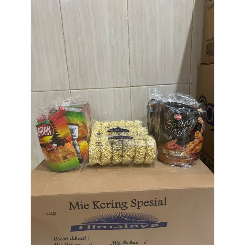 

paket mie telor himalaya mix Snack Jimbaran dan spring roll