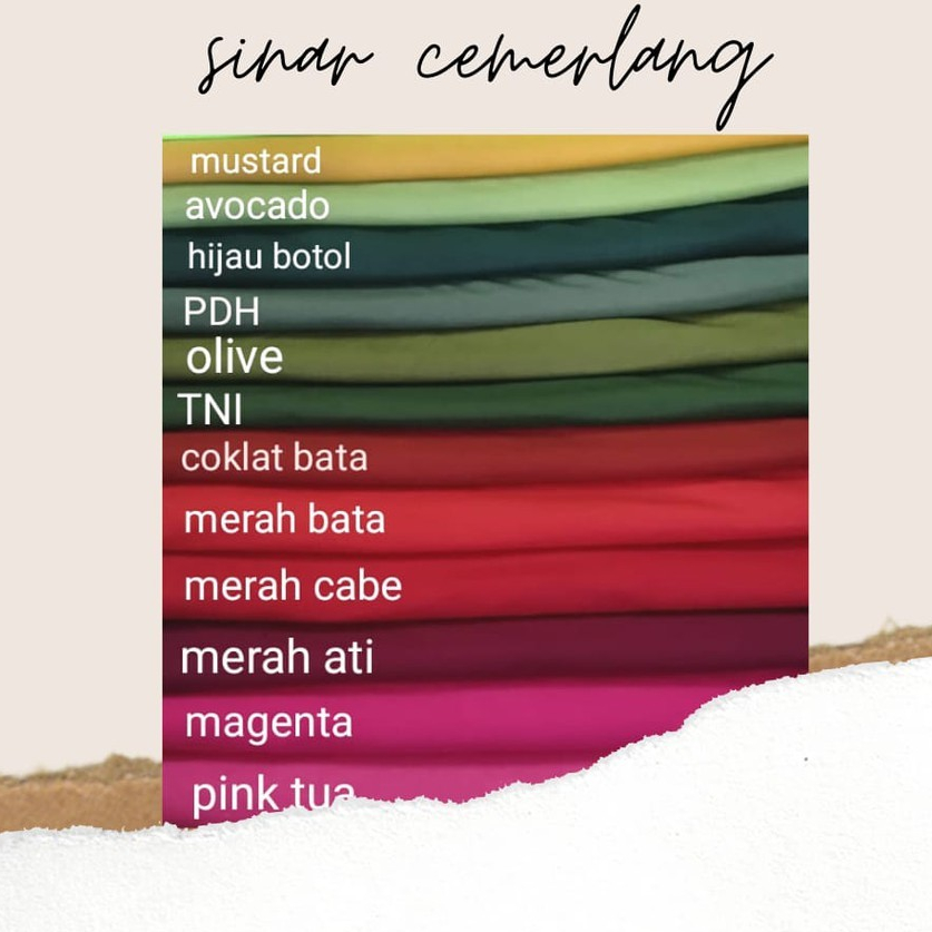 Kain Bahan kaos Pe double tipis (pe24) warna tua