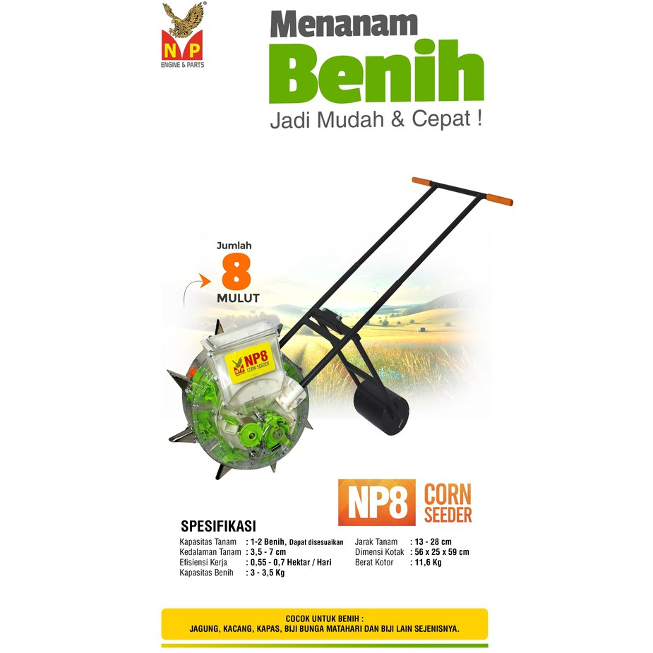 ALAT TANAM JAGUNG/CORN SEEDER (8 MULUT )- NP