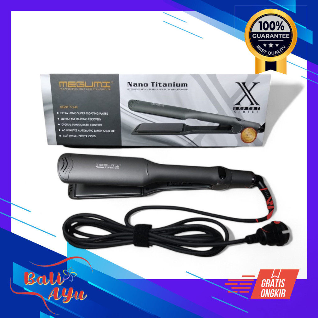 Megumi Catok Nano Titanium  MGNT 7744X/ Catokan Rambut Professional MEGUMI Nanotitanium Terbaru