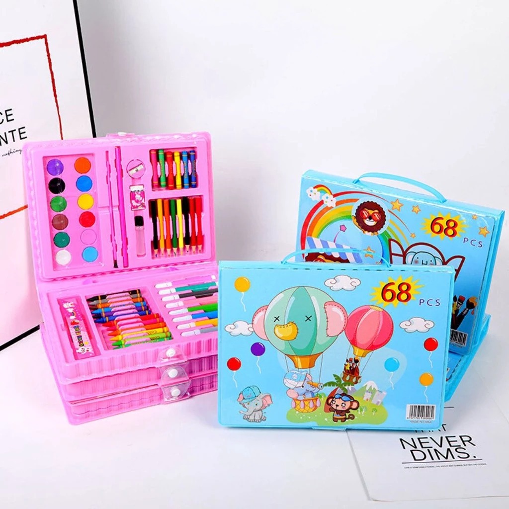 

YJG Crayon Set 68Pcs Oil Pastel Crayon 68IN1 Set Krayon Mewarnai dan Melukis Lengkap dengan Cat Air Alat Mewarnai