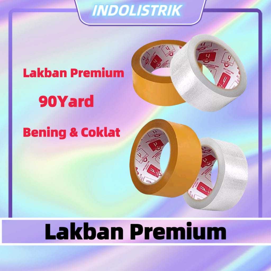 

Lakban Bening 200YARD Isolasi Selotip Clear Tape 45Mm Daya Lengket Kuat Lakban Coklat