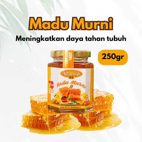 

MADU MURNI PLUS ROYAL JELLY ADAWIYAH 99 | MADU ALAMI ATASI FLU BATUK DAN MEMPERBAIKI SEL YANG RUSAK