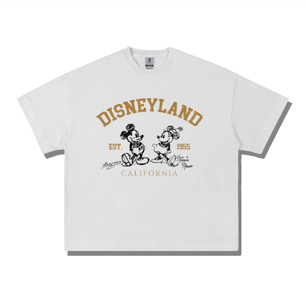 Disneyland Mickey Mouse Vintage Style Boxy Fit Oversize Tee