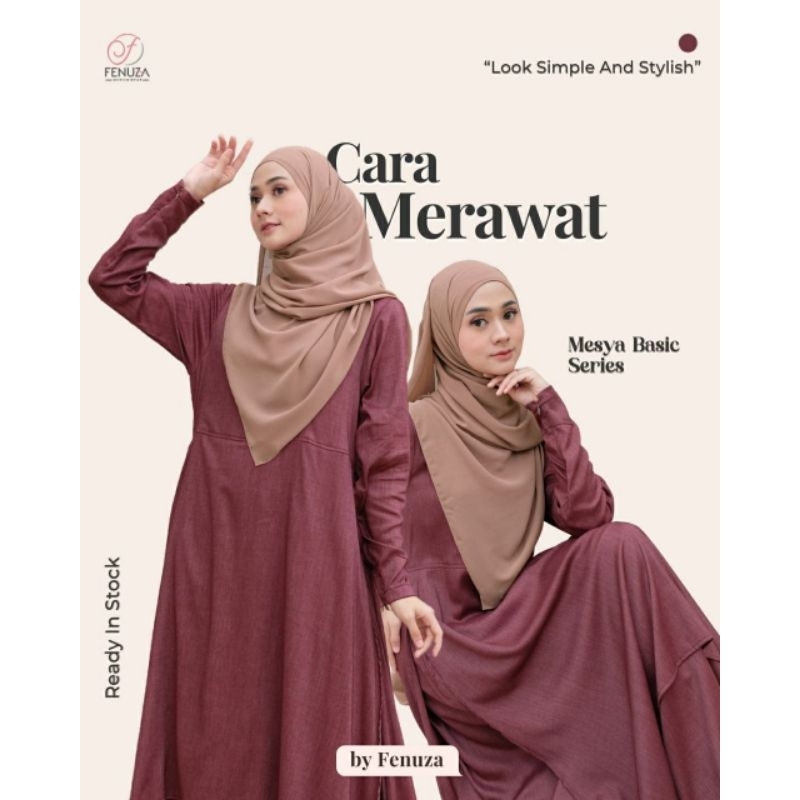 GAMIS TERBARU 2024 MEYSA BASIC DRESS BY FENUZA MUSLIM WEAR