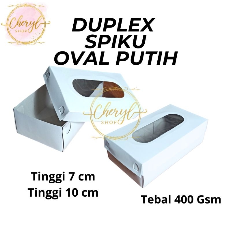 

(10 PCS) DOS / DUS KUE SPIKU DUPLEX PUTIH WINDOW UK 22 X 12 X 7 CM & 22 X 12 X 10 CM / Karton Box Kotak Hampers Duplex Putih Window