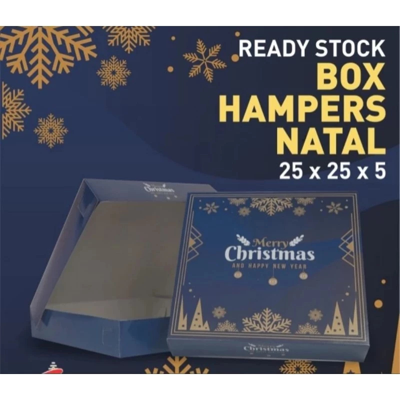 Box Natal 25x25x5 cm Dus Box Hampers Natal Box Natal Lapis Legit Box Natal Kue Kering
