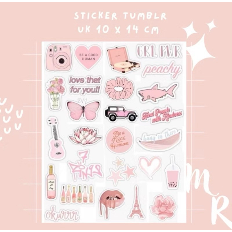 

STIKER TUMBLR UNTUK CASE HP, LAPTOP, BINDER