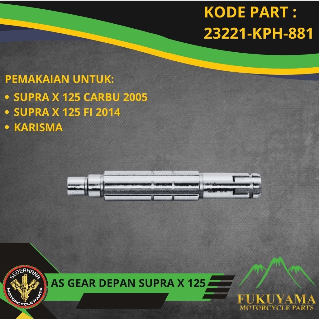 AS GEAR DEPAN SUPRA X 125 SUPRA X 125 FI KARISMA FUKUYAMA