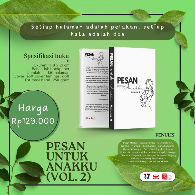 

Buku Antologi Pesan Untuk Anakku