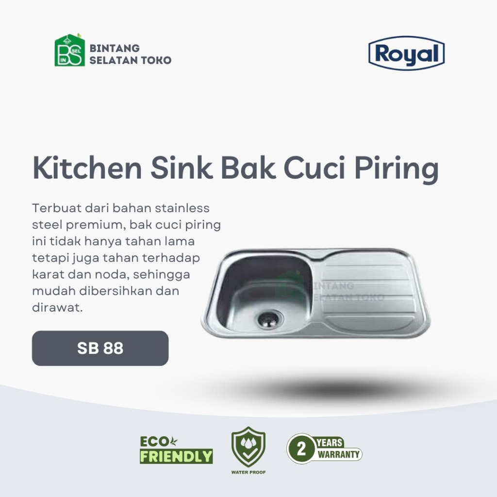 BAK CUCI PIRING ROYAL KITCHEN SINK SB88 SB 88