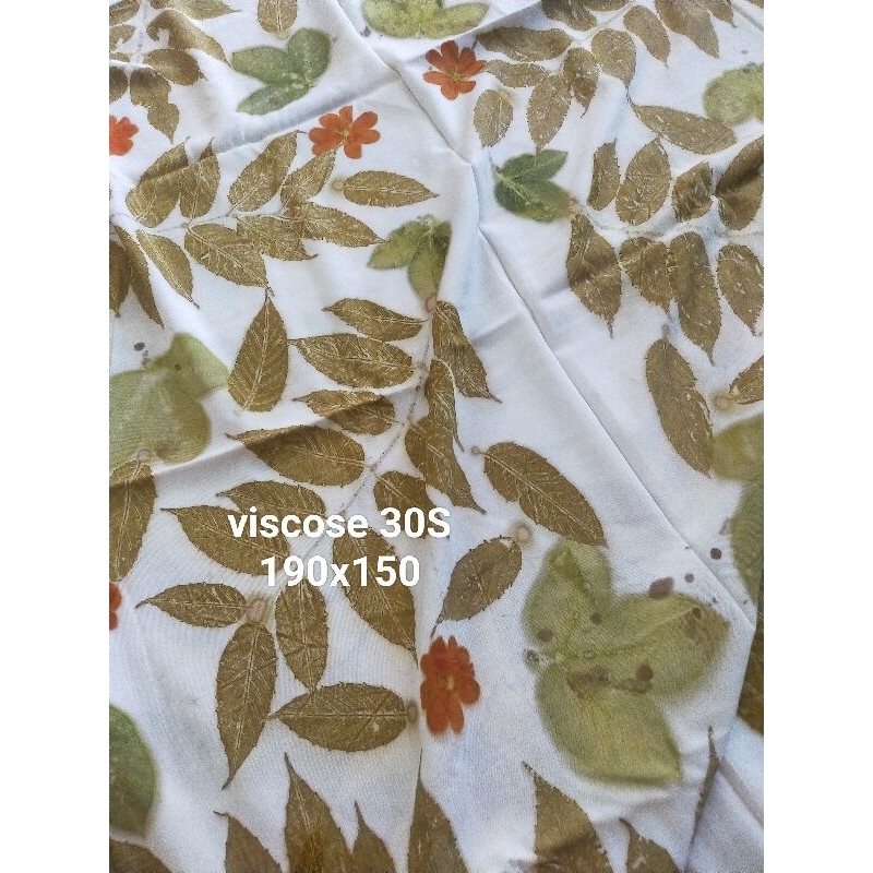 promo terbatas kain ecoprint batik warna alam motif cetak daun original terlaris