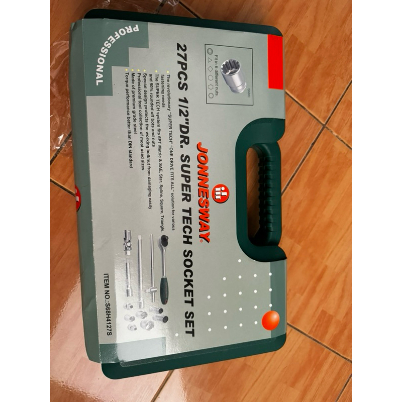 jonnesway 27pcs 1/2”DR super tech socket set