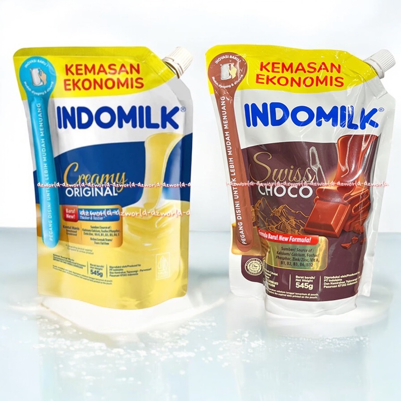 

Indomilk 545gr Creamy Original Swiss Choco Kemasan Pouch Ekonomis Dengan Tutup Indo Milk Kental Susu Manis Krimy Putih Coklat