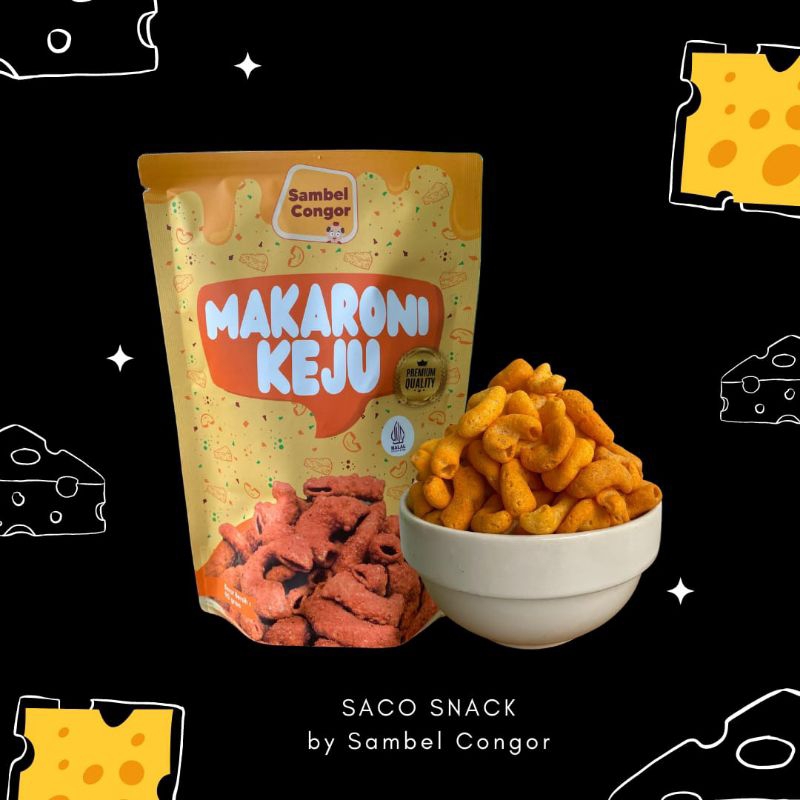 

Makaroni keju by sambel congor SACO Snack cemilan jajanan viral