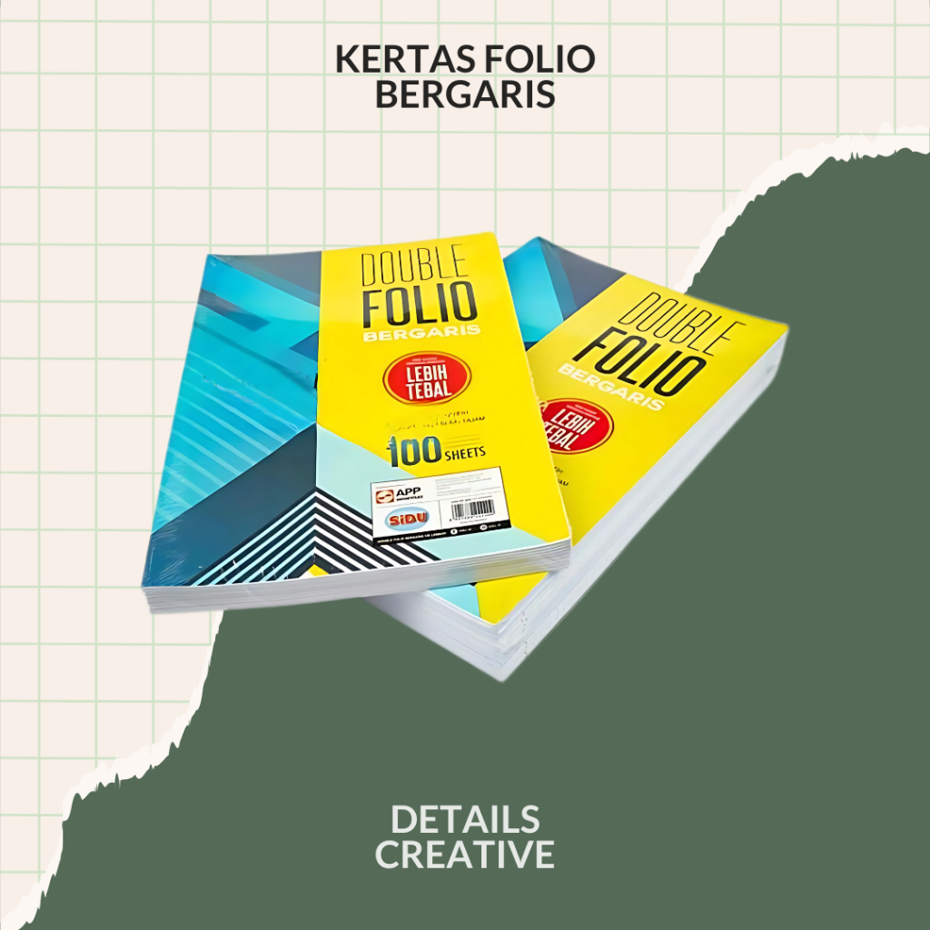 

KERTAS FOLIO BERGARIS ISI 100 SATU PACK