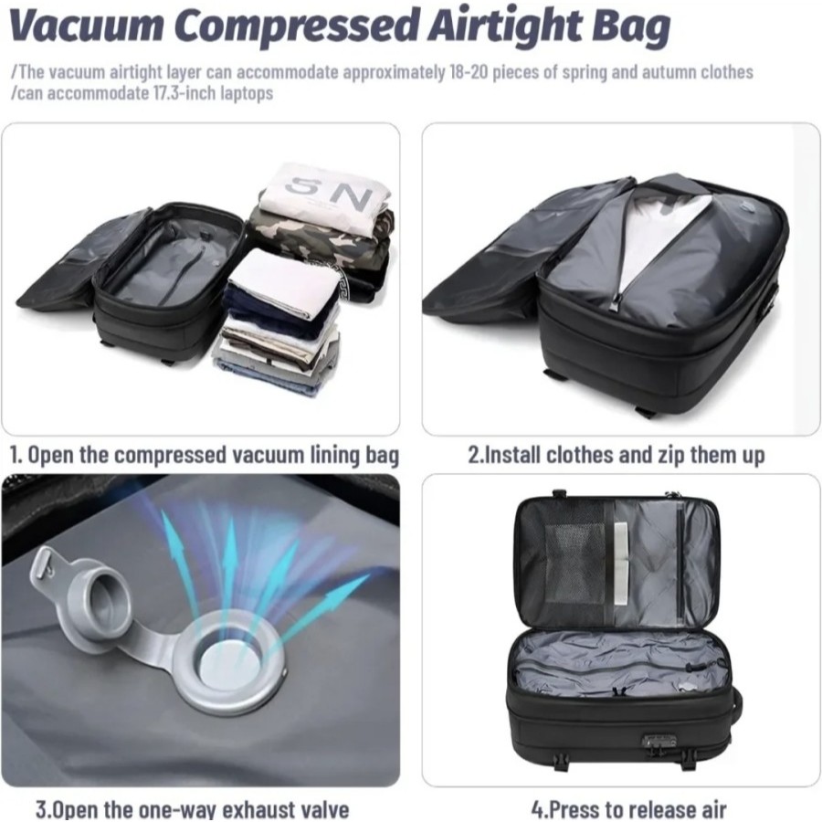 MH - Airback backpack vacuum laptop bag travel tas vacuum 7757