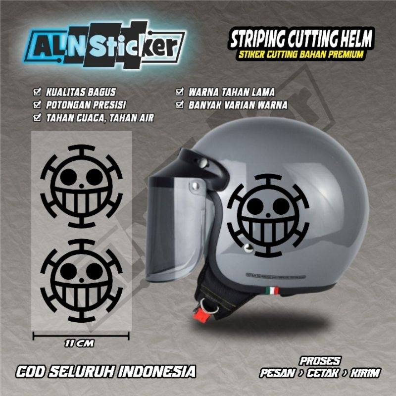 

stiker cutting one piece isi 2 pcs untuk helm keren termurah