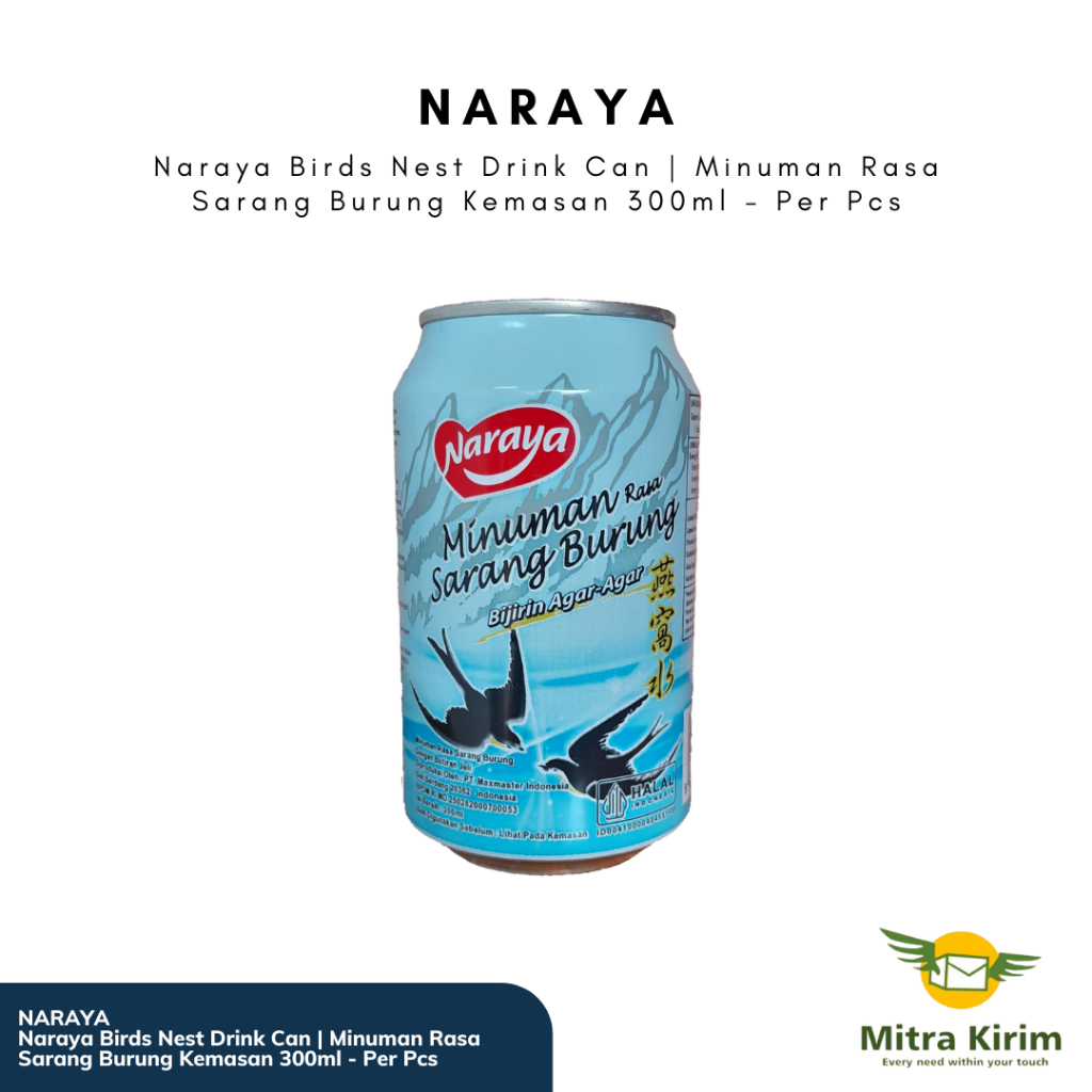 

Naraya Birds Nest Drink Can | Minuman Rasa Sarang Burung Kemasan 300ml - Per Pcs