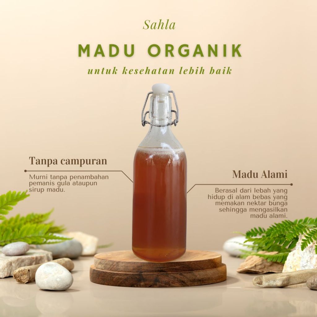 

Sahla Madu Organik Murni Bisa untuk Minuman atau Makanan Madu Lebah Liar Asli Organic Honey
