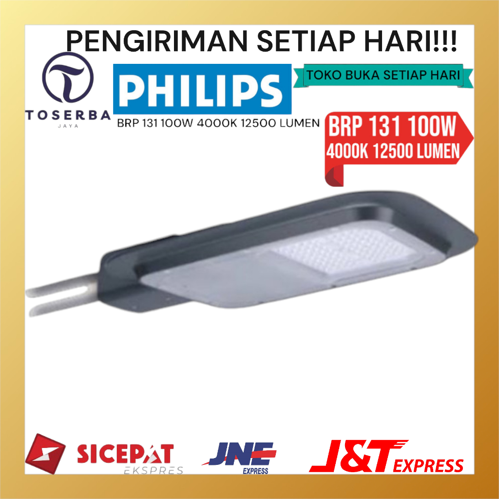 PHILIPS BRP131 LAMPU PJU 100W 4000K 12500 LUMEN - LAMPU JALAN BRP 131