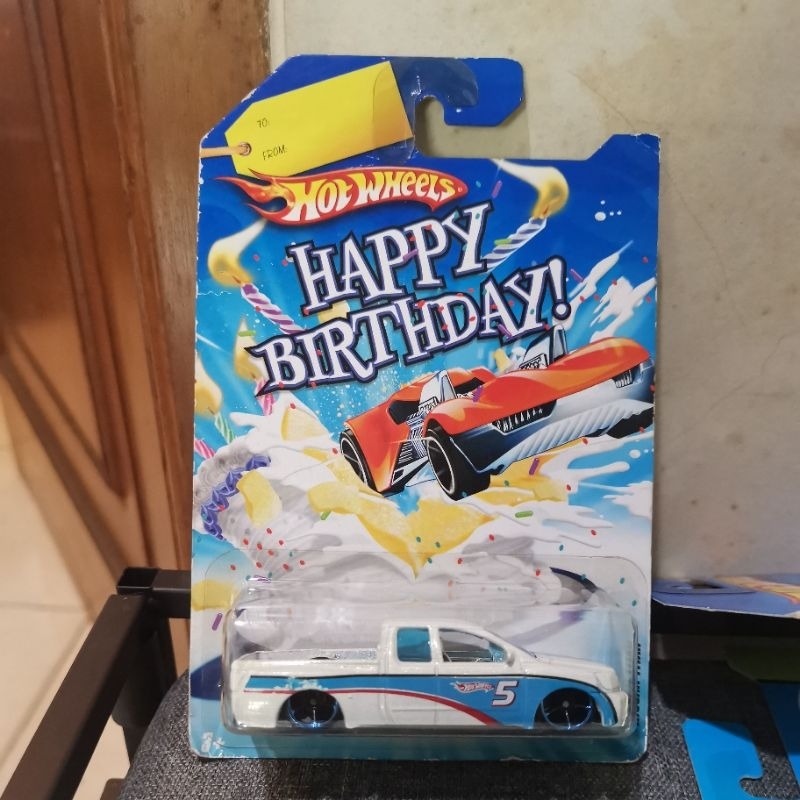 Hot Wheels Nissan Titan Happy Birthday 2009 Putih Biru