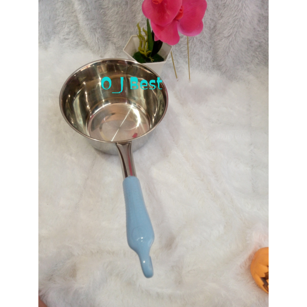 panci warna stainless stell/ Panci Susu Stainless Steel Plastik Panci Sup Panci Mie Soup Pot Milk Po