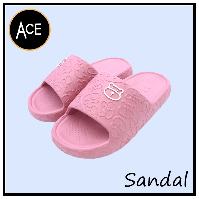 Sandal Slop Jelly Karet Model Bear Wanita Rumah Slipper / Sandal Indoor Kartun