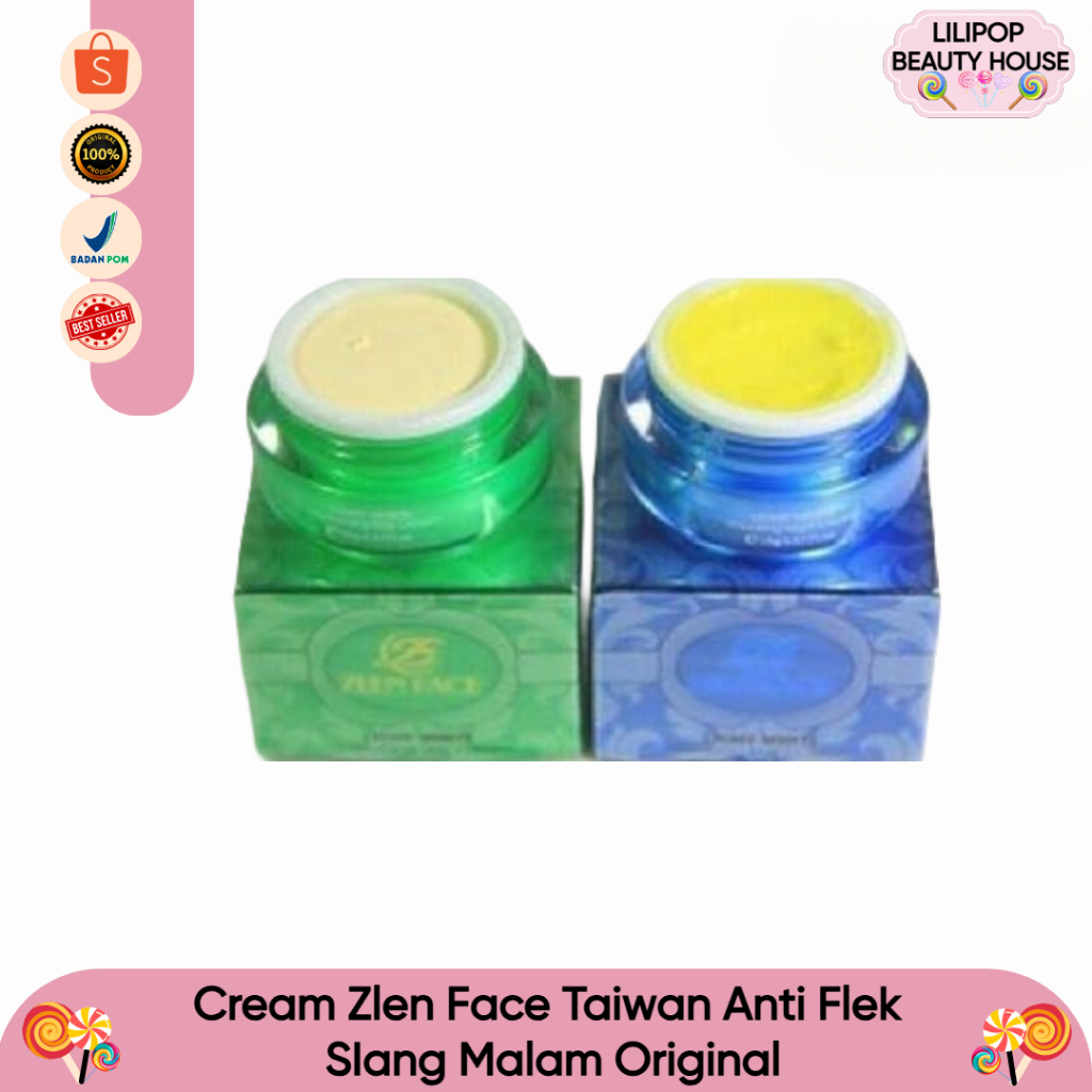 Cream Zlen Face Taiwan Anti Flek SIang Malam Original