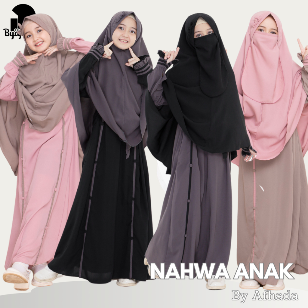 Byafhada Gamis Anak Cadar Nahwa Terbaru Baju & Hijab Syari Free Niqab