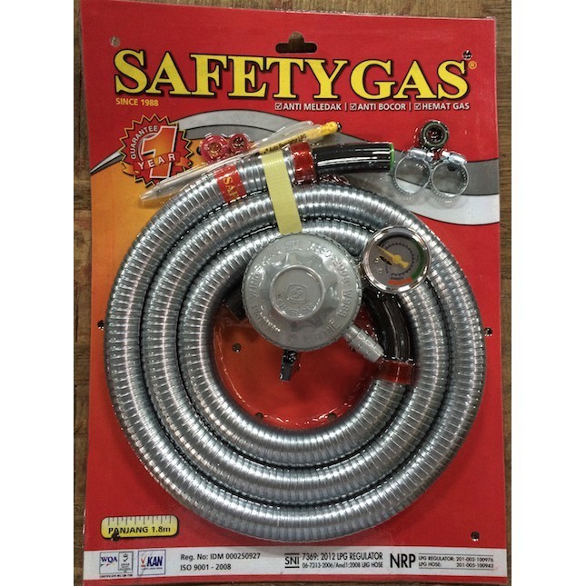 SAFETY GAS Selang Regulator Gas LPG - Stainless Steel ORIGINAL