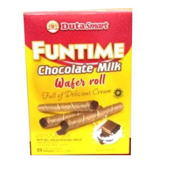 

Snack Duta Smart Wafer Roll Fun Time Coklat Susu 8gr x 24's