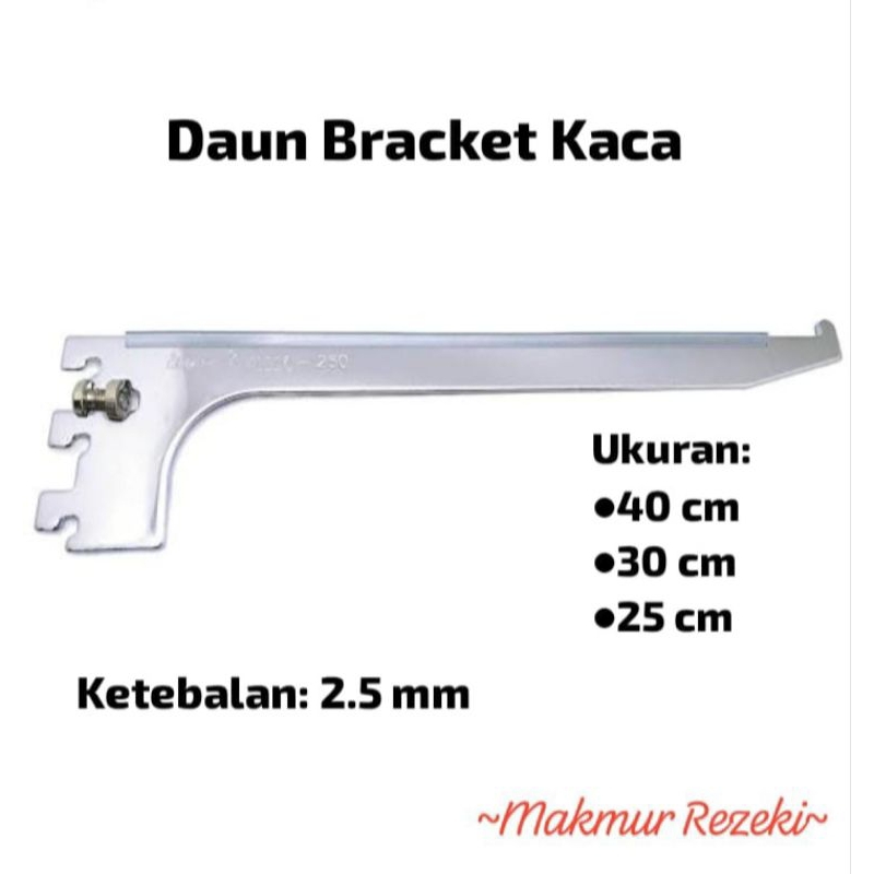 Daun Bracket Kaca/ Bracket Kaca/ Siku Bracket Penyangga Rak